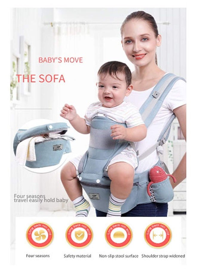 Arabest - Baby Carrier, Baby Carrier with Hip Seat for 0-48 Month Baby, 15-in-1 Ways to Carry, All Seasons, Adjustable Size with Sunshade, Windproof & Storage Functions, for Breastfeeding, Infant & Toddler - Image 1