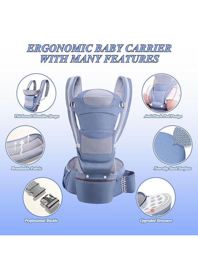 Arabest - Baby Carrier, Baby Carrier with Hip Seat for 0-48 Month Baby, 15-in-1 Ways to Carry, All Seasons, Adjustable Size with Sunshade, Windproof & Storage Functions, for Breastfeeding, Infant & Toddler - Image 1
