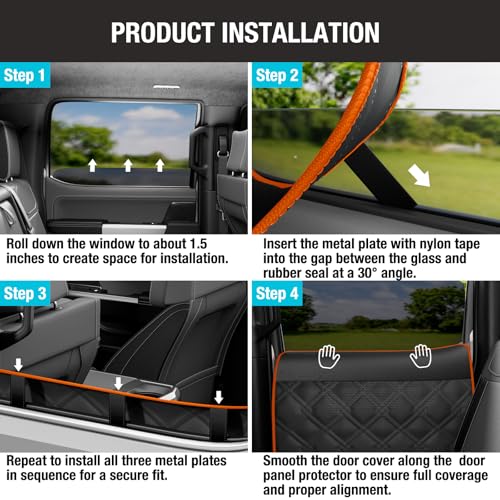 Surfcabin Door Protector from Dog Scratching– 20% Larger Designed Dog for 𝐓𝐫𝐮𝐜𝐤𝐬 & 𝐋𝐚𝐫𝐠𝐞 𝐒𝐔𝐕𝐬, 2 Packs [Left + Right] Thickened Waterproof Car Door Protector - Image 5