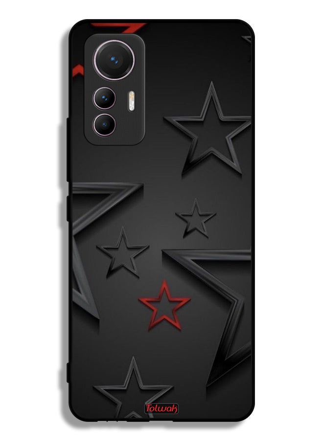 Tolwak Xiaomi 12 Lite Protective Case Cover Stars Pattern - Image 2
