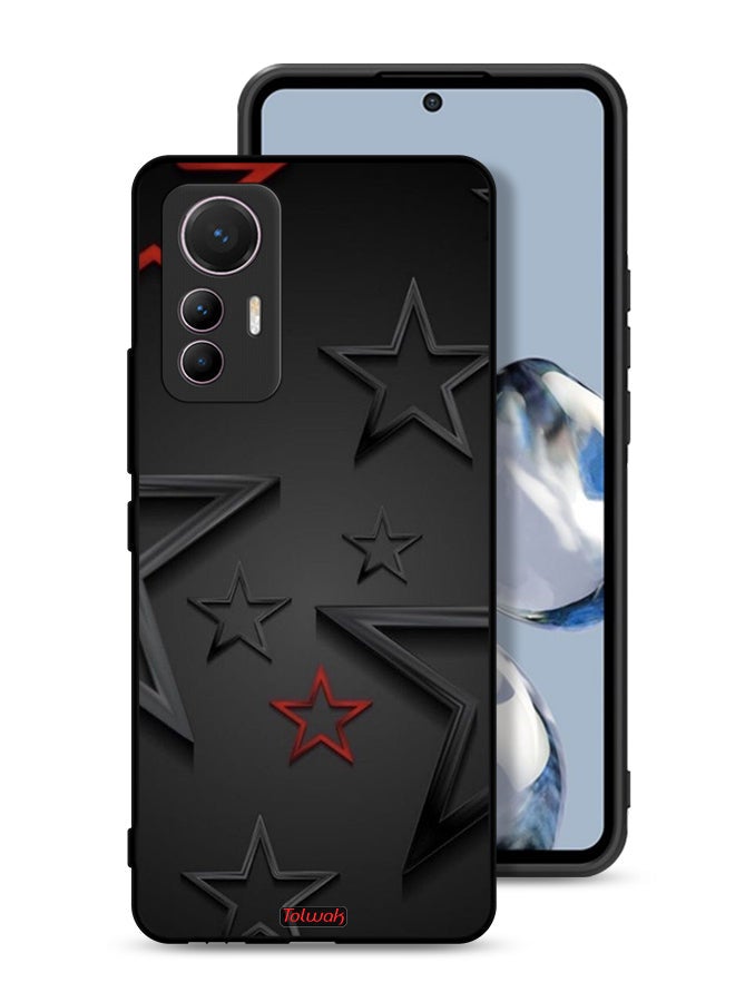Tolwak Xiaomi 12 Lite Protective Case Cover Stars Pattern - Image 1