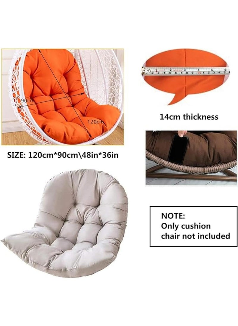 ANAND INDIA GROUPS ANAND INDIA GROUPS Hanging Swing Chair Big Cushion Garden Swing Chair Cushion Soft Swing Chair Cushion for Indoor Outdoor BalconyGrey  - Image 3