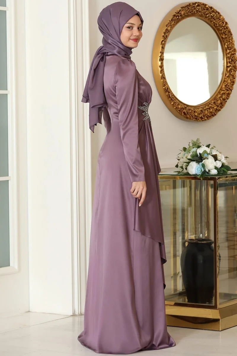 Esilanur Roza Modest Evening Dress Lavender