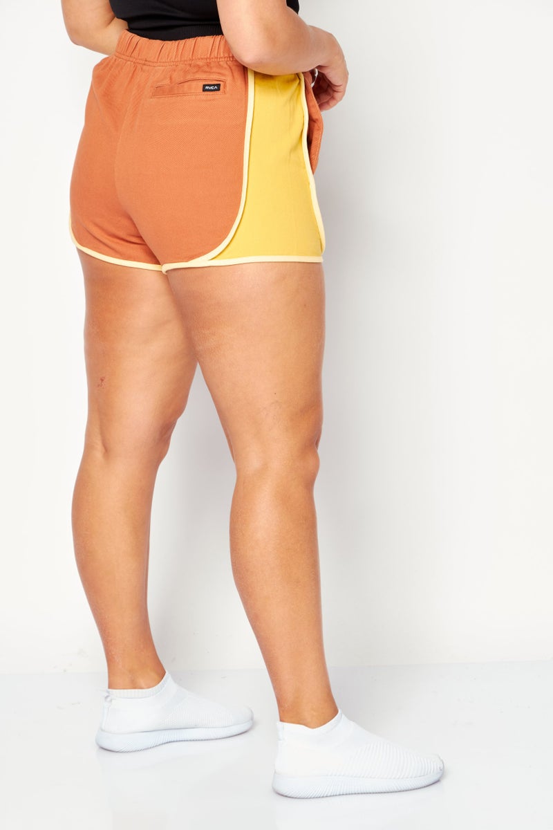 rvca Women Color Blocked Basic Shorts, Multicolor - Image 4