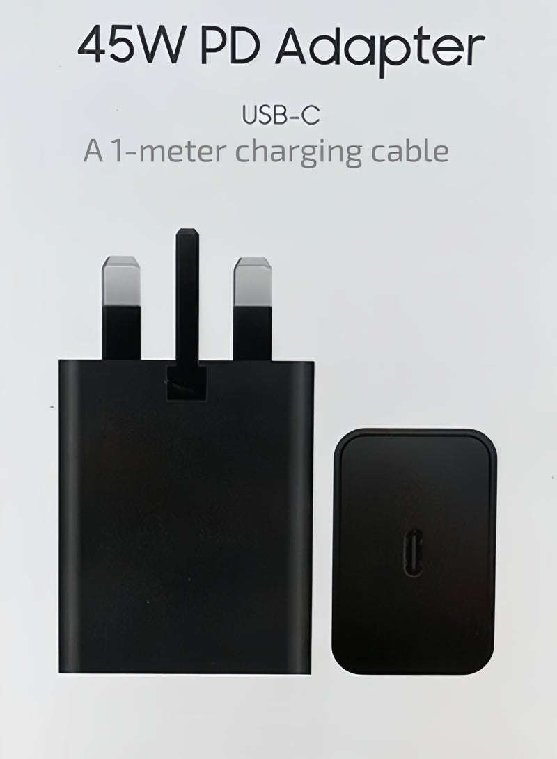General Universal 45W USB C ultra fast charging charger with 1-meter power cord, black  - Image 1