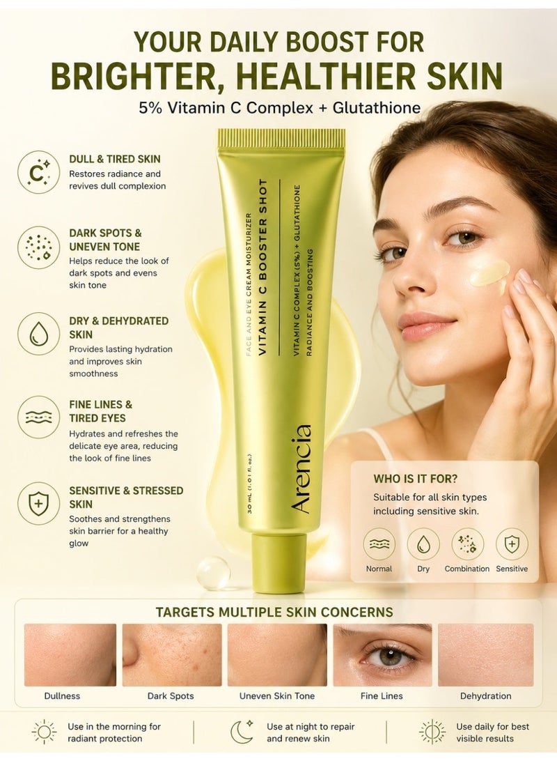 Arencia Vitamin C Booster Serum with Glutathione, Niacinamide and Vitamin E for Glow Skin 1.01 fl oz - Image 4