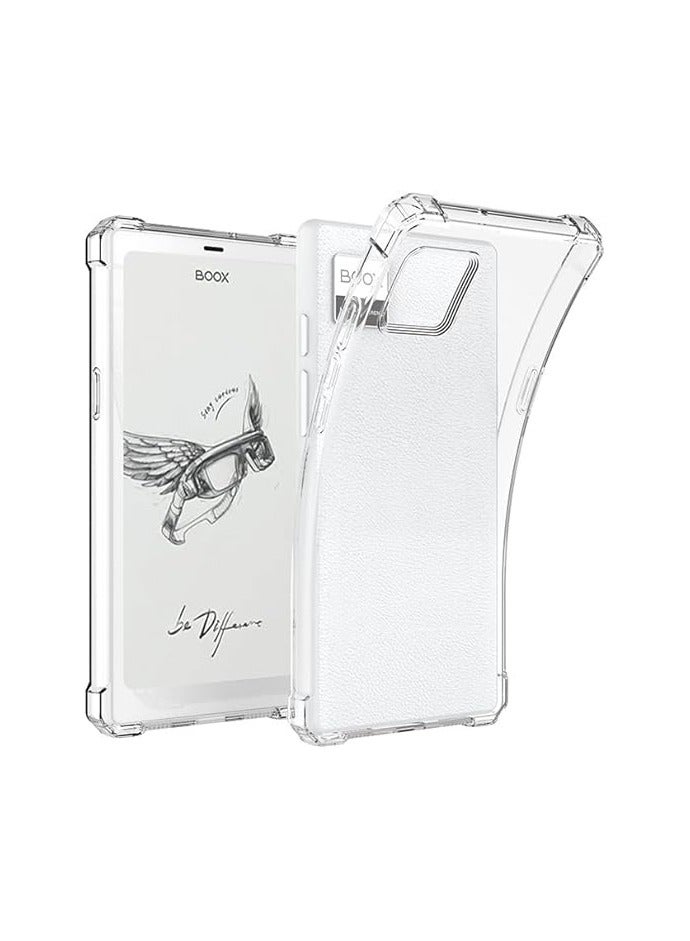 Clear Case Compatible with Onyx BOOX P6 (6.13 inch), Transparent Anti-yellowing E-ink E-Paper eBook Case, Anti-fall Airbag TPU Soft Protective Cover  - Image 1
