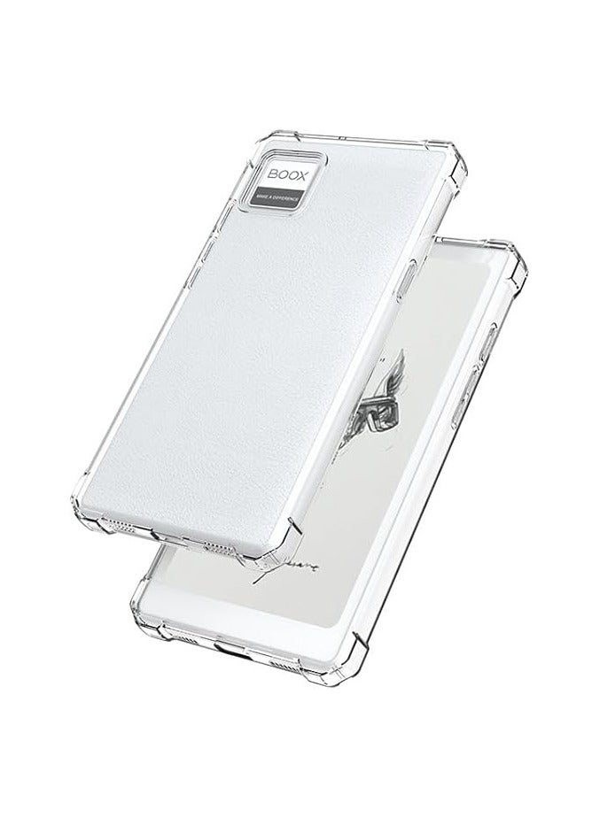 Clear Case Compatible with Onyx BOOX P6 (6.13 inch), Transparent Anti-yellowing E-ink E-Paper eBook Case, Anti-fall Airbag TPU Soft Protective Cover  - Image 2