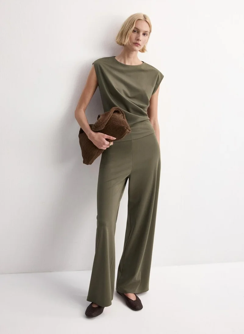 MANGO  T-shirt with gathered details for Women | Best Price UAE