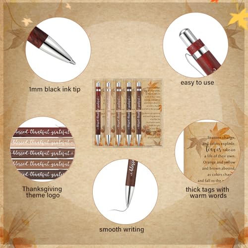 Epakh 15 Sets Thanksgiving Gifts Bulk Fall Pens with Greeting Cards, Fall Party Favors for Adults, Friendsgiving Party Favors, Thanksgiving Gifts for Guests Coworker Teacher Employee Office Supplies - Image 3