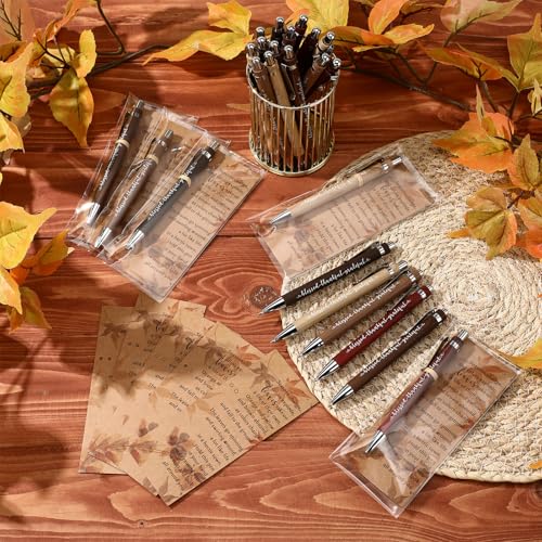Epakh 15 Sets Thanksgiving Gifts Bulk Fall Pens with Greeting Cards, Fall Party Favors for Adults, Friendsgiving Party Favors, Thanksgiving Gifts for Guests Coworker Teacher Employee Office Supplies - Image 4