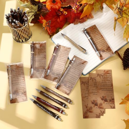 Epakh 15 Sets Thanksgiving Gifts Bulk Fall Pens with Greeting Cards, Fall Party Favors for Adults, Friendsgiving Party Favors, Thanksgiving Gifts for Guests Coworker Teacher Employee Office Supplies - Image 5