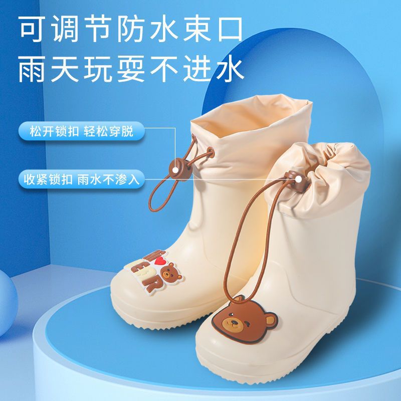 Children'S Rain Boots Boys Non-Slip Baby Rain Boots Girls Rubber Shoes Boys Kindergarten Kidsren Waterproof Kidsren'S Water Shoes Summer - Image 2