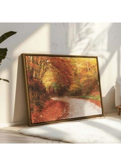 Home Gallery Road In Autumn Forest Canvas Wall Art  - Image 1
