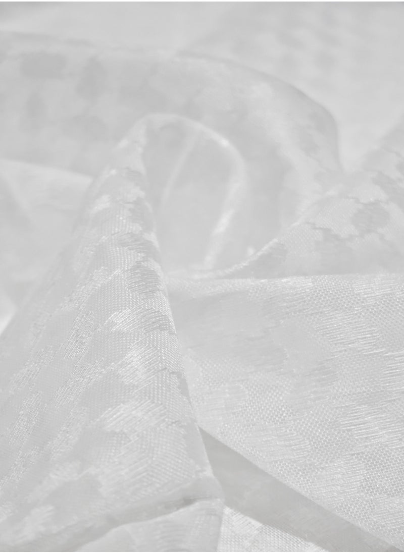جالادون - شماغ رجالي أبيض كلاسيكي كاجوال، مصنوع من مزيج قطني فاخر، P49 - Image 1