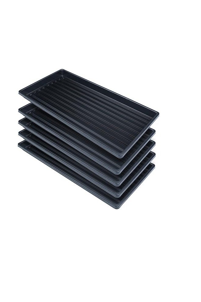 مجموعة مكونة من 10 قطع من صواني زراعة الحدائق ذات فتحات تصريف - نباتات بلاستيكية مقاس 10 × 20 بوصة - إنبات عشبة القمح، صينية بذور الخضراوات الصغيرة، صواني الزراعة المائية، شقق الحضانة، لوازم الدفيئة.