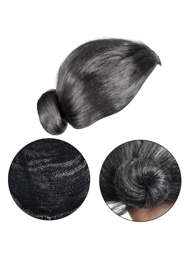 Old Lady Wig Costume for Women 100 Days of School Costume for Kids Girls Grandma Granny Costume Wig for Cosplay Grey - Image 4