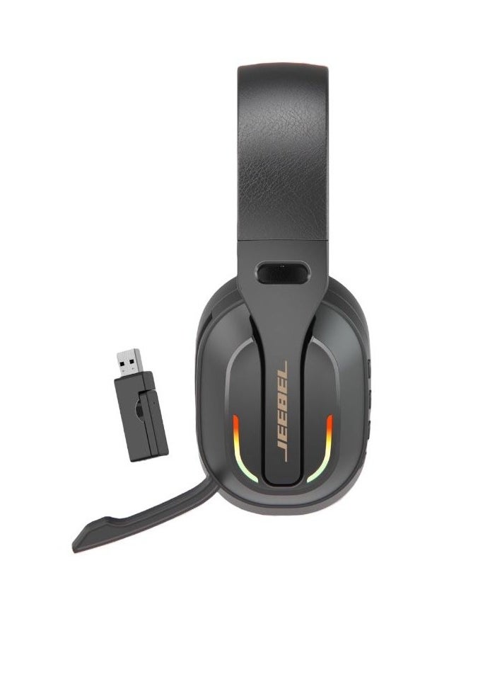سماعة رأس جيبيل SPX للألعاب - سماعة بلوتوث لاسلكية مع وصلة USB ووصلة USB-C للاتصال المزدوج ، تصميم يغطي الأذن مع إلغاء الضوضاء ، متوافقة مع بلايستيشن 4 وسوني 5 وإكس بوكس ون وسيريس إكس و نينتندو سويتش والكمبيوتر - اسود