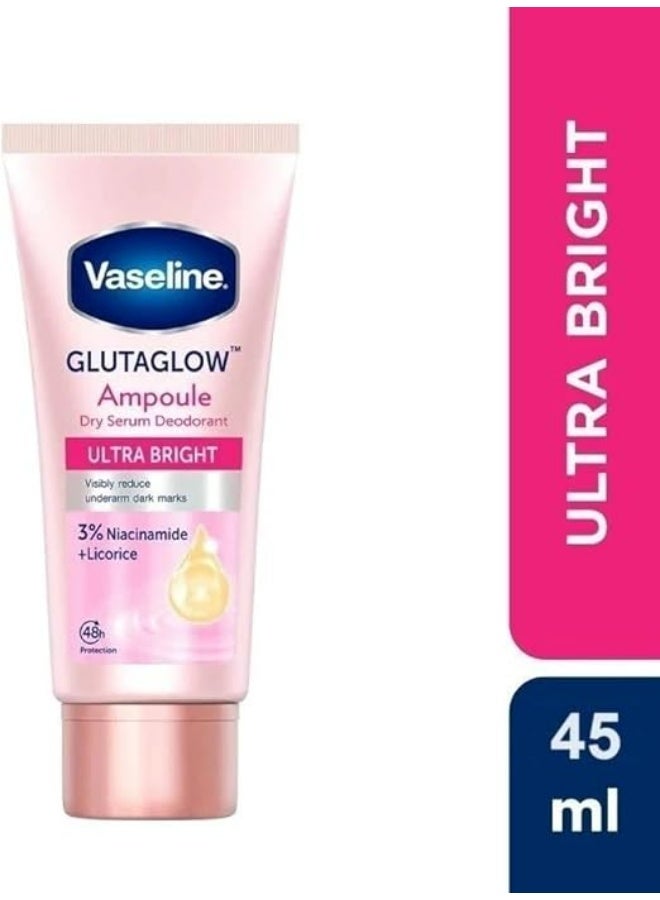 فازلين مزيل عرق سيروم جاف ألترا برايت رينيو جلوتا جلو أمبول – 45 مل - Image 2