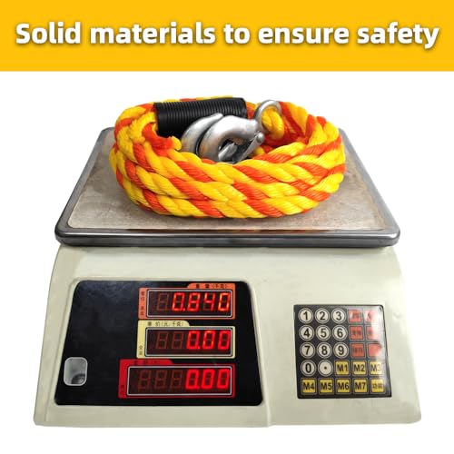 GIAHAND Tow Straps Rope with Hooks Heavy Duty Braided Tow Rope for Trucks and Recreational Use 5/8'' 18ft 6800lbs Break Strength 2266lbs Safe Working Load - Image 4
