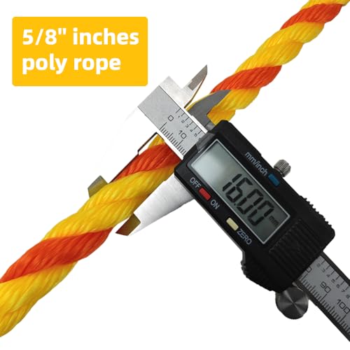 GIAHAND Tow Straps Rope with Hooks Heavy Duty Braided Tow Rope for Trucks and Recreational Use 5/8'' 18ft 6800lbs Break Strength 2266lbs Safe Working Load - Image 3