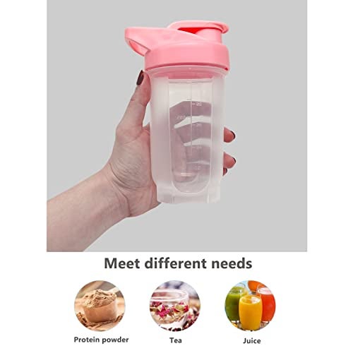 GAISHION Shaker Bottle Protein Shakes Cup and 10-Ounce/300ML Shaker-Bottle with Whisk Balls, Protein Shaker- Bottles Set,Non-BPA plastic (Blue+Pink(2PCS)) - Image 4