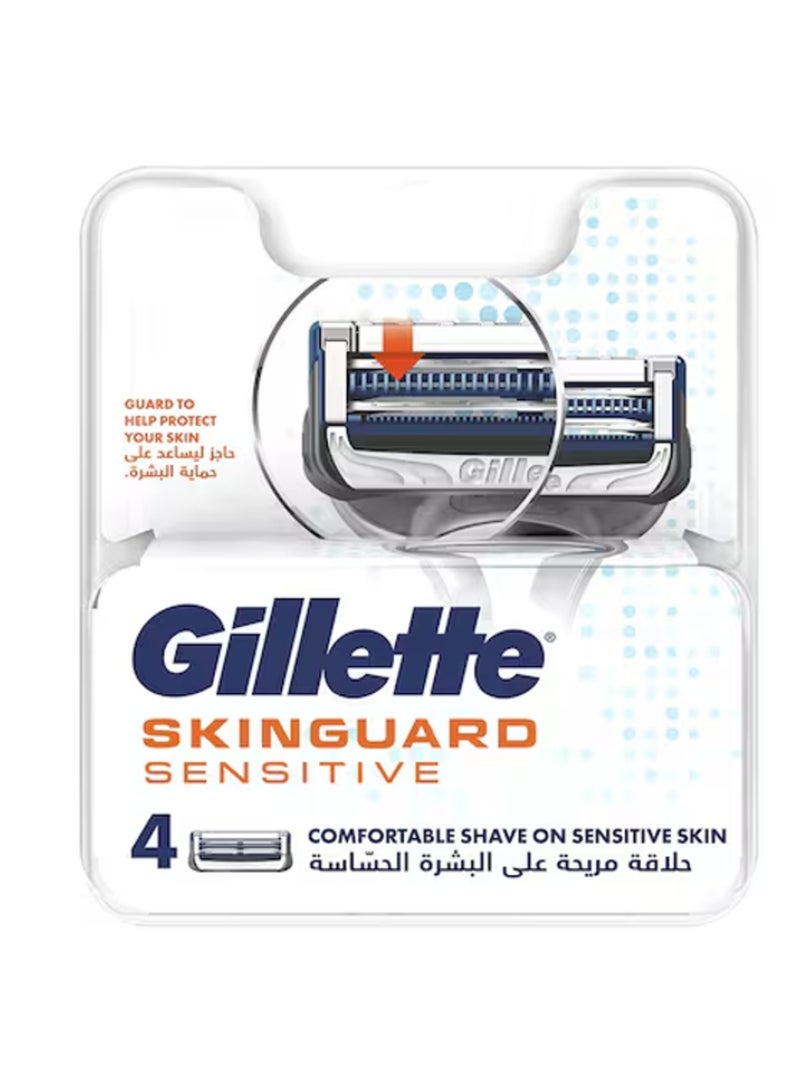 Gillette Skinguard Sensitive Blade Refills - 4 Count