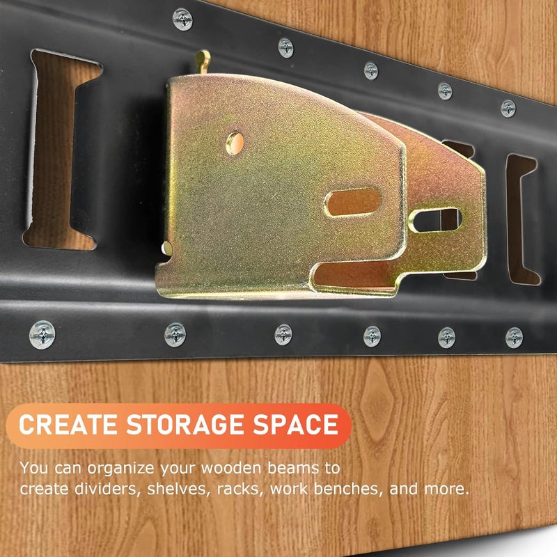 ATPTOOL 10 Pack E Track Wood Beam Socket Fittings - Heavy Duty Zinc Plated Steel Brackets for Cargo Control - Image 4