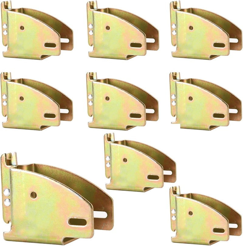 ATPTOOL 10 Pack E Track Wood Beam Socket Fittings - Heavy Duty Zinc Plated Steel Brackets for Cargo Control - Image 1