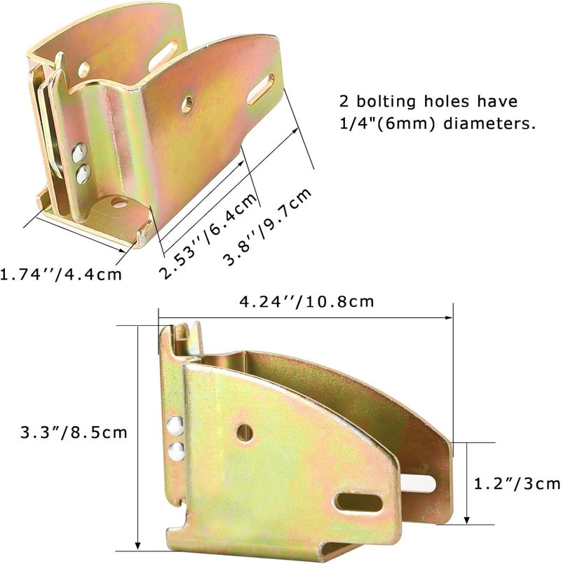 ATPTOOL 10 Pack E Track Wood Beam Socket Fittings - Heavy Duty Zinc Plated Steel Brackets for Cargo Control - Image 2