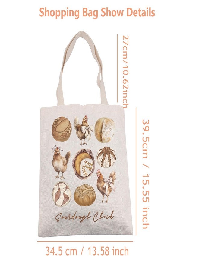 لوجيب بيردجوت حقيبة تسوق من العجين المخمر من Lywjyb Birdgot، هدية دجاج العجين المخمر، قابلة لإعادة الاستخدام، هدية لمحبي خبز العجين المخمر (حقيبة العجين المخمر 1) - Image 2