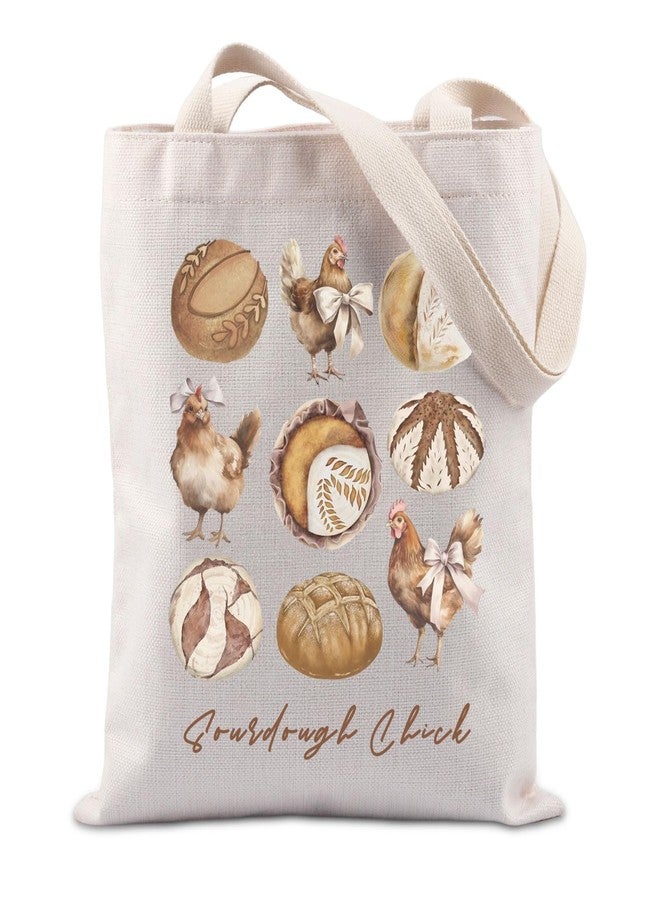 لوجيب بيردجوت حقيبة تسوق من العجين المخمر من Lywjyb Birdgot، هدية دجاج العجين المخمر، قابلة لإعادة الاستخدام، هدية لمحبي خبز العجين المخمر (حقيبة العجين المخمر 1) - Image 1