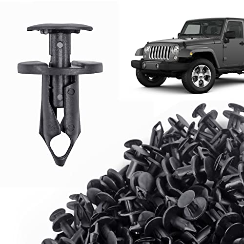 UNIGT 120 Pcs Fastener Rivets Replace 6503598 Compatible with 2007-2020 Jeep Wrangler JK JL & Unlimited Grill Grille Bumper Body Plastic Retainer Clips - Image 3