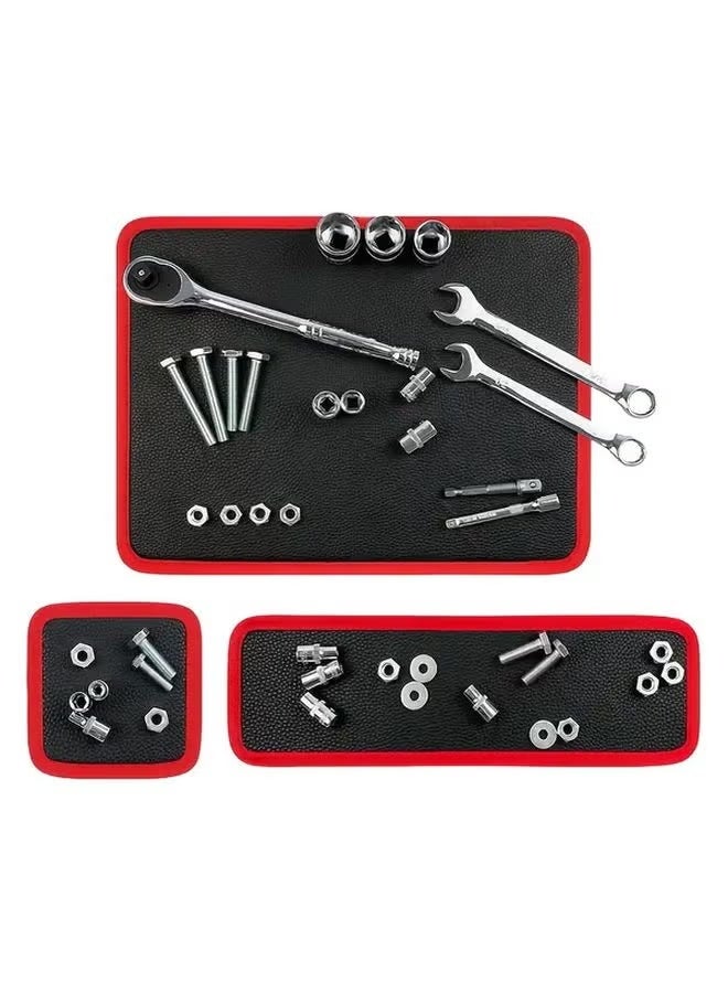 Magnetic Tool Mat, Magnetic Mat for Tools PVC, 3-Piece Flexible Magnetic Mat, Icon Magnets Tool Mat and Tray Holder, Magnetic Tool Holder for Garage, Workshop and Auto Repair Tools - Image 1
