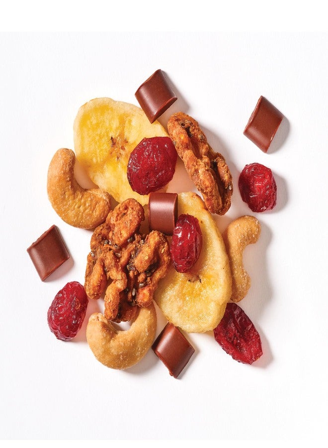 Elan مزيج ألان العضوي أوه ميغا، 4.8 أونصة، شوكولاتة داكنة نباتية، فواكه مجففة (توت بري ورقائق الموز)، مكسرات (شيا وجوز محمص)، غير معدلة وراثيًا، خالية من الغلوتين، نباتية، وجبات خفيفة بدون ذنب - Image 5