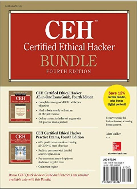 Ceh Certified Ethical Hacker Bundle Fourth Edition by Walker, Matt Paperback