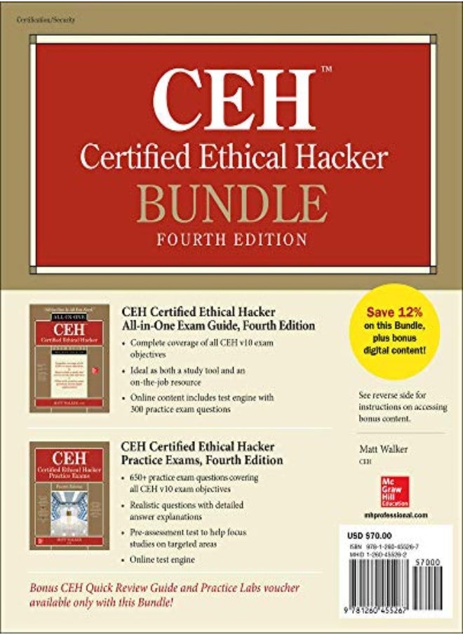 null - Ceh Certified Ethical Hacker Bundle Fourth Edition by Walker, Matt Paperback - Image 1