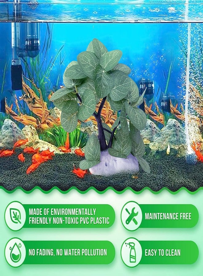 Smiling Pets Aquarium Plants Betta Fish Tank Decorations Ornament Small Size Soft Faux Silk Aquarium Plant for Hiding Fish Reptil Green Plant 1 Pcs - Image 5