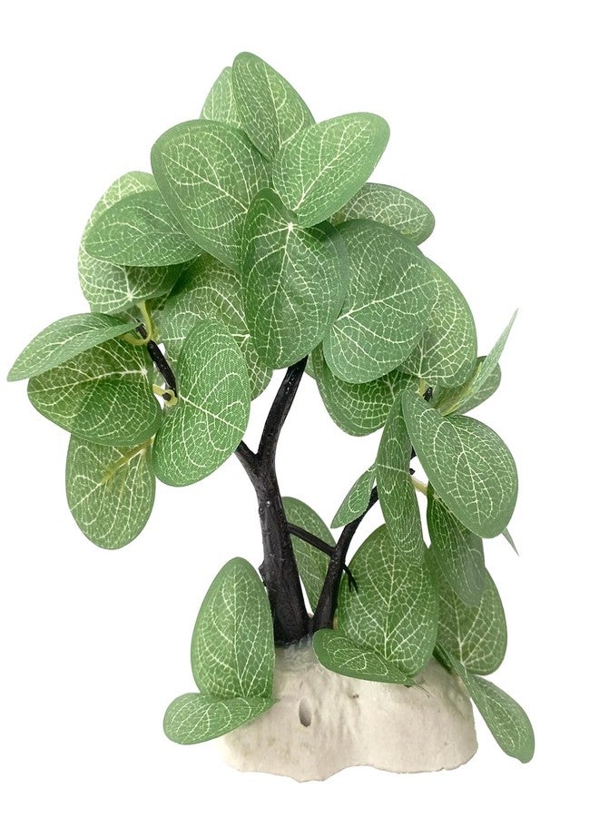 Smiling Pets Aquarium Plants Betta Fish Tank Decorations Ornament Small Size Soft Faux Silk Aquarium Plant for Hiding Fish Reptil Green Plant 1 Pcs - Image 1