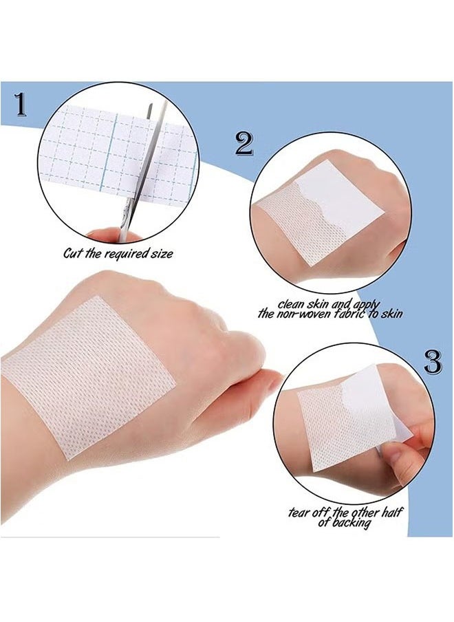 Realfrog 2 Rolls Non-Woven Cover Roll Stretch Tape Non-Woven Adhesive Bandages Breathable Bandage Tape Cohesive Wrap Bandages Protective Stretch Bandage Roll Film (2 Inch x 10.94 Yard)  - Image 2