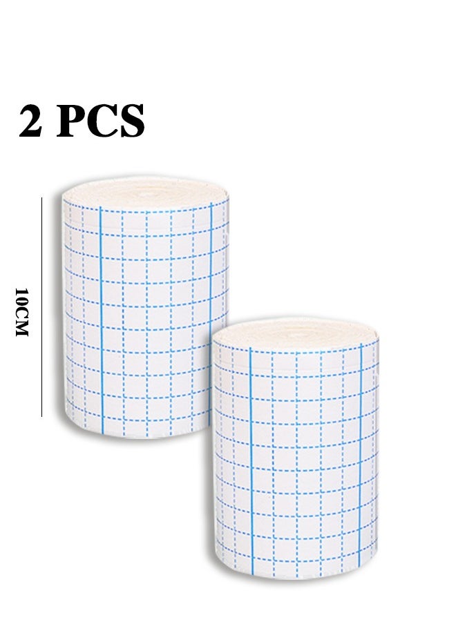 Realfrog 2 Rolls Non-Woven Cover Roll Stretch Tape Non-Woven Adhesive Bandages Breathable Bandage Tape Cohesive Wrap Bandages Protective Stretch Bandage Roll Film (2 Inch x 10.94 Yard)  - Image 1