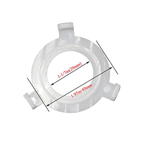PZRT 5pcs Lampshade Reducing Rings E27 to E14 Adapter Converters Lamp Accessories, 1-9/16 Inch (40MM) Become 1-1/7 Inch (29MM), White - Image 3