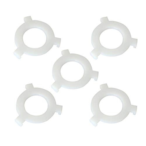 PZRT 5pcs Lampshade Reducing Rings E27 to E14 Adapter Converters Lamp Accessories, 1-9/16 Inch (40MM) Become 1-1/7 Inch (29MM), White - Image 1