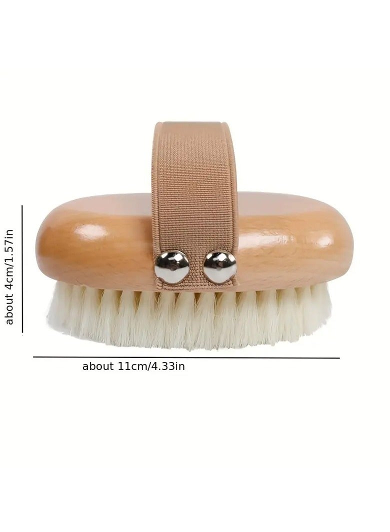 Ucanbe Beech Wood Dry Brush - Soft Bristle Body Scrubber for Wet or Dry Exfoliation, Deep Cleaning Bath Brush, Wooden Exfoliator, Body Scrub - Image 2