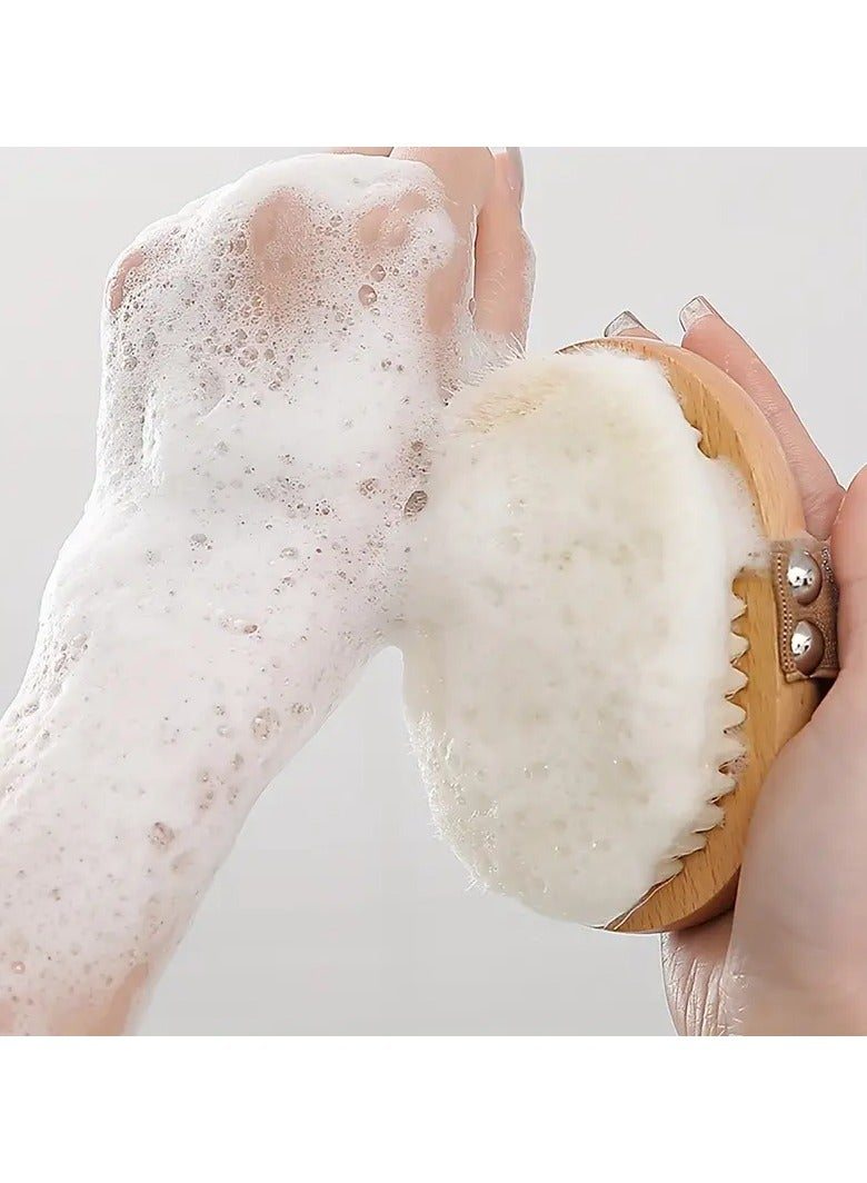 Ucanbe Beech Wood Dry Brush - Soft Bristle Body Scrubber for Wet or Dry Exfoliation, Deep Cleaning Bath Brush, Wooden Exfoliator, Body Scrub - Image 5