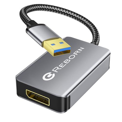 Reborn USB 30 to DisplayPort Adapter 1080P60Hz USB 30 Male to DisplayPort Female MultiDisplay Cable Converter Suitable for MAC OS Windows 781011 - Image 1