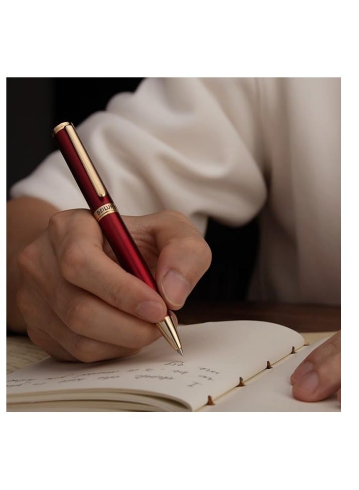 بيلونر أقلام حبر جاف فاخرة من بيلونير أسطوانة أحمر نبيذي مع زخرفة الذهب عيار 24 قيراط قلم قابل لإعادة التعبئة صندوق جلد مجموعة هدايا للرجال والنساء المحترفين والمديرين التنفيذيين والمكتب لطيفة - Image 4