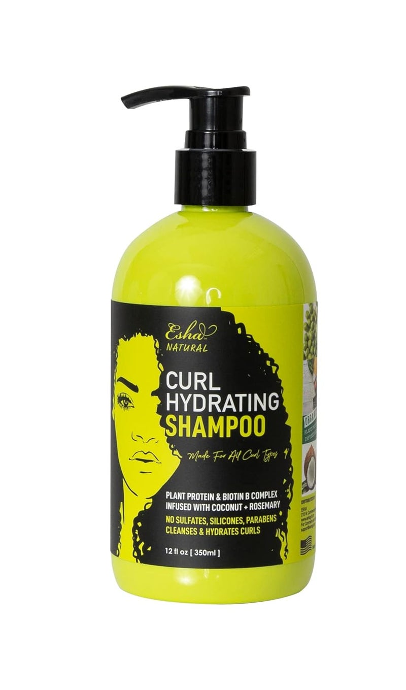 ESHA شامبو إيشا جيرل الطبيعي 3C و 4C - رعاية مخصصة لتجاعيد مميزة، لطيف، خالي من القسوة، تغذية نباتية - رائحة المحيط الاستوائي الجذابة - احتضن شعرًا صحيًا وحيويًا | 12 أونصة