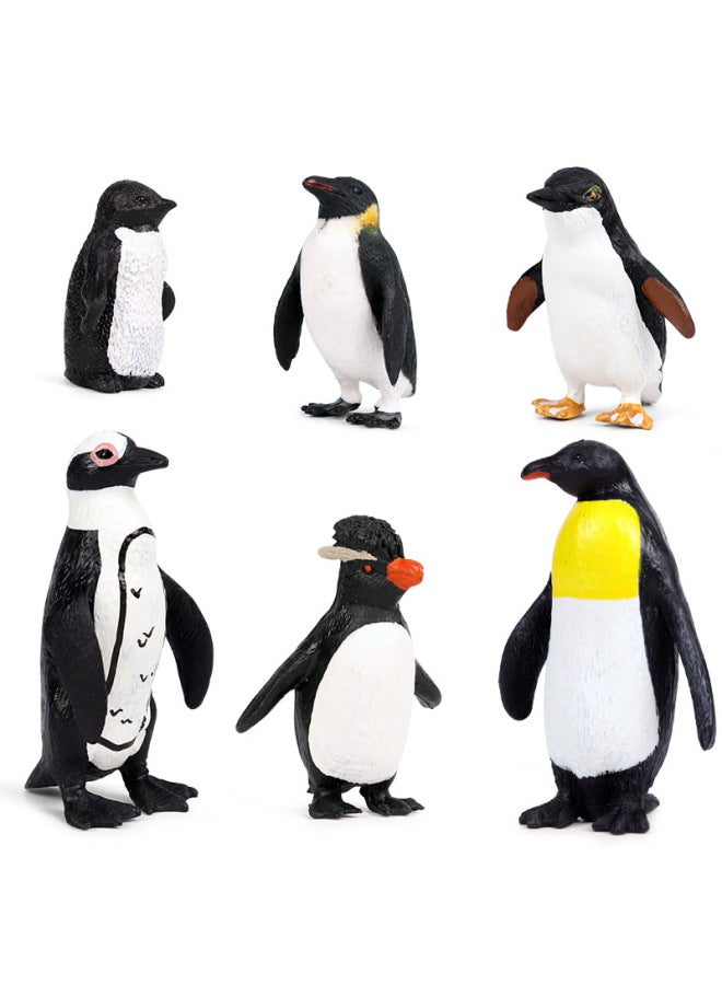 Children's Cognitive Simulation Marine Animal Model Suit Toy Arctic Penguin Emperor Penguin Static Solid Ornaments-Color:Ocean 50-piece Set + Delivery Storage Box - Image 5