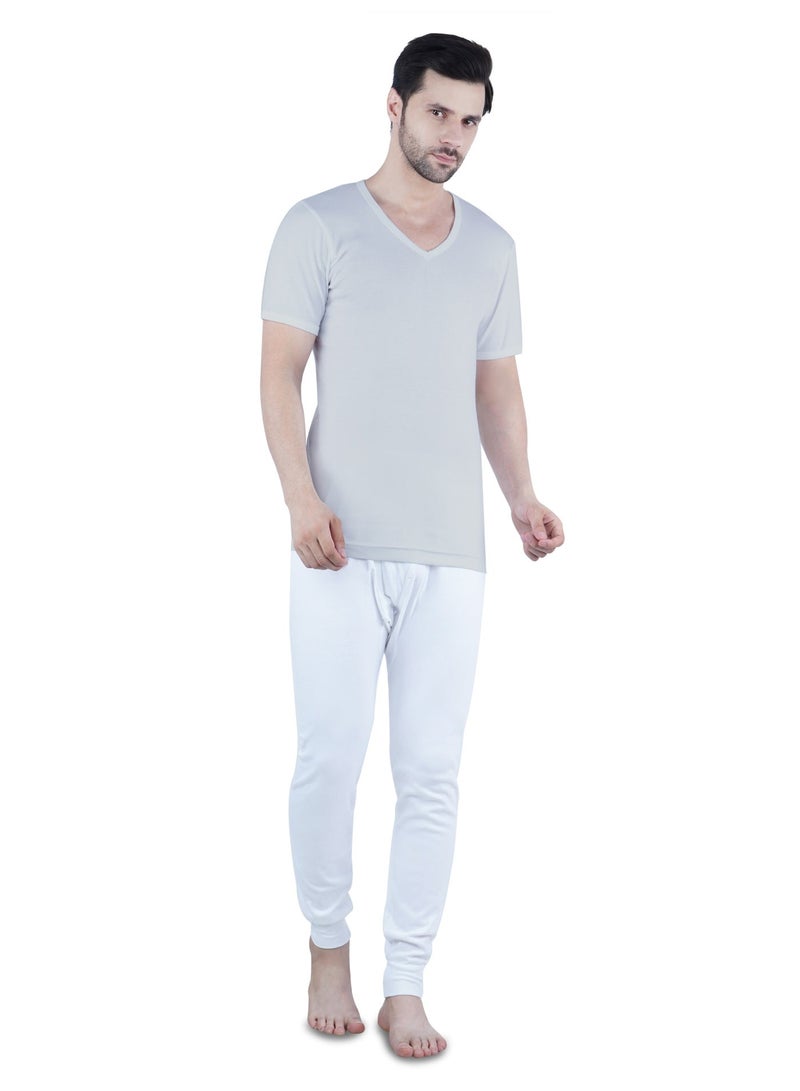 WHITE LEAF Men's V-Neck Undershirt Vest Half Sleeve 3PCS Pack – 100% Combed Cotton Breathable Comfortable Innerwear, BK/GYM/NV (WLVNSUG-03-S) - Image 5